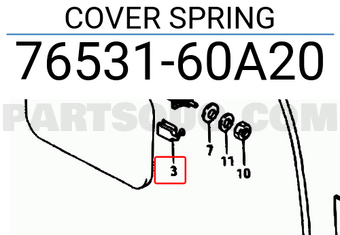 Suzuki 7653160A20 COVER SPRING