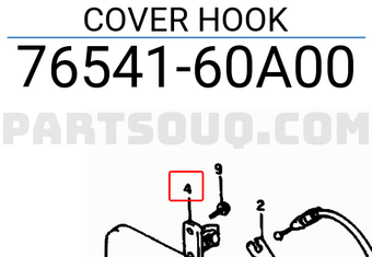 Suzuki 7654160A00 COVER HOOK