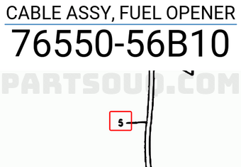 Suzuki 7655056B10 CABLE ASSY, FUEL OPENER