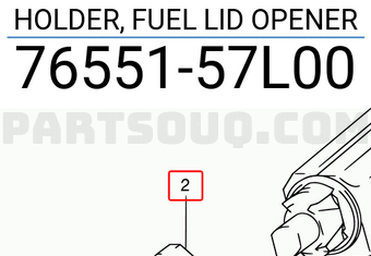 Suzuki 7655157L00 HOLDER, FUEL LID OPENER