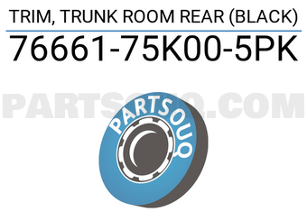 Suzuki 7666175K005PK TRIM, TRUNK ROOM REAR (BLACK)