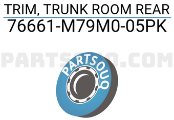 Suzuki 76661M79M005PK TRIM, TRUNK ROOM REAR