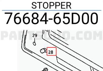 Suzuki 7668465D00 STOPPER