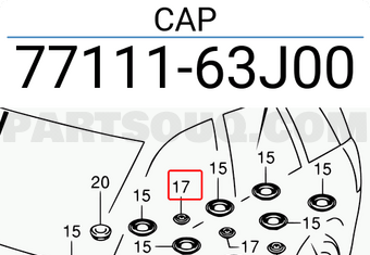 Suzuki 7711163J00 CAP