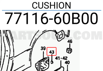 Suzuki 7711660B00 CUSHION