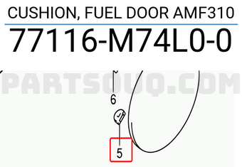 Suzuki 77116M74L00 CUSHION, FUEL DOOR AMF310