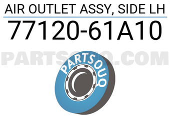 Suzuki 7712061A10 AIR OUTLET ASSY, SIDE LH