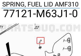 Suzuki 77121M63J10 SPRING, FUEL LID AMF310