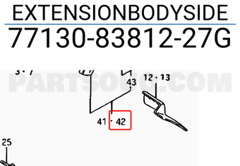 Suzuki 771308381227G EXTENSIONBODYSIDE