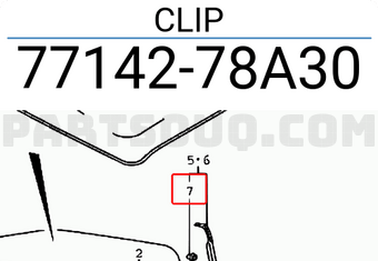 Suzuki 7714278A30 CLIP