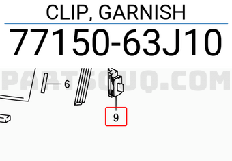 Suzuki 7715063J10 CLIP, GARNISH