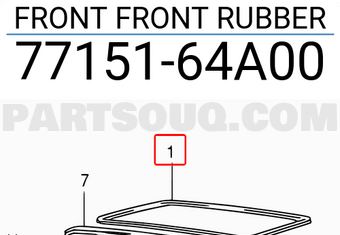 Suzuki 7715164A00 FRONT FRONT RUBBER