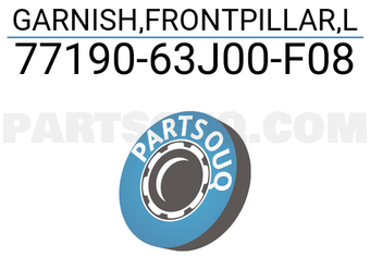 Suzuki 7719063J00F08 GARNISH,FRONTPILLAR,L