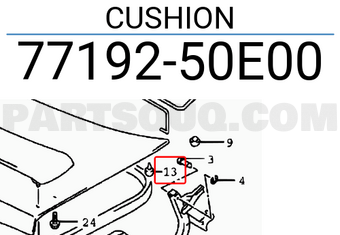 Suzuki 7719250E00 CUSHION