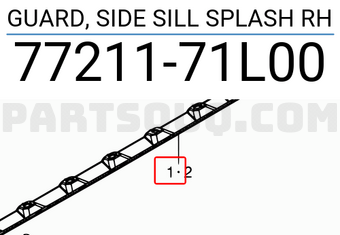 Suzuki 7721171L00 GUARD, SIDE SILL SPLASH RH