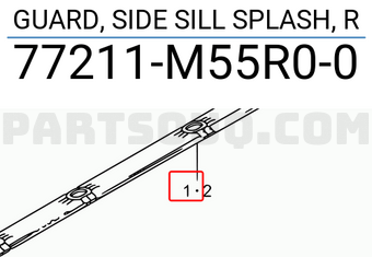 Suzuki 77211M55R00 GUARD, SIDE SILL SPLASH, R