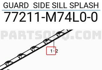 Suzuki 77211M74L00 GUARD SIDE SILL SPLASH