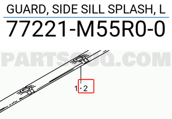 Suzuki 77221M55R00 GUARD, SIDE SILL SPLASH, L