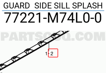 Suzuki 77221M74L00 GUARD SIDE SILL SPLASH