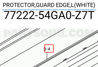Suzuki 7722254GA0Z7T PROTECTOR,GUARD EDGE,L(WHITE)