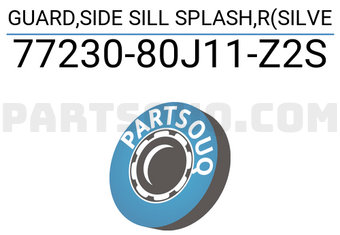 Suzuki 7723080J11Z2S GUARD,SIDE SILL SPLASH,R(SILVE