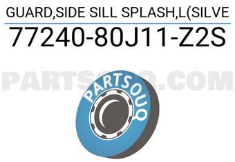Suzuki 7724080J11Z2S GUARD,SIDE SILL SPLASH,L(SILVE