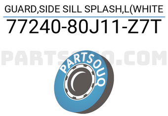 Suzuki 7724080J11Z7T GUARD,SIDE SILL SPLASH,L(WHITE