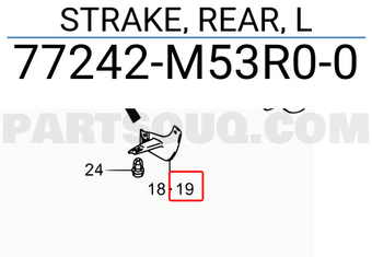 Suzuki 77242M53R00 STRAKE, REAR, L