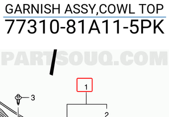 Suzuki 7731081A115PK GARNISH ASSY,COWL TOP