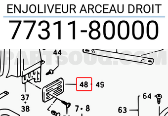 Suzuki 7731180000 ENJOLIVEUR ARCEAU DROIT