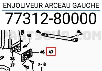 Suzuki 7731280000 ENJOLIVEUR ARCEAU GAUCHE