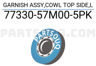 Suzuki 7733057M005PK GARNISH ASSY,COWL TOP SIDE,L