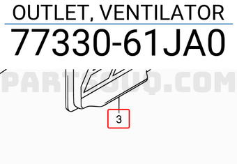 Suzuki 7733061JA0 OUTLET, VENTILATOR