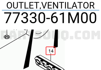 Suzuki 7733061M00 OUTLET,VENTILATOR