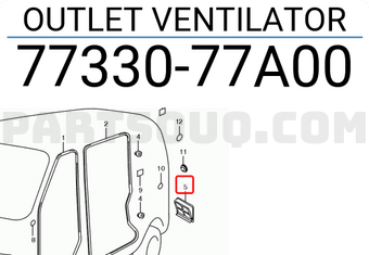 Suzuki 7733077A00 OUTLET VENTILATOR