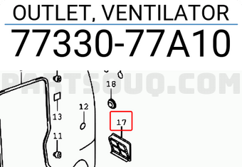 Suzuki 7733077A10 OUTLET, VENTILATOR