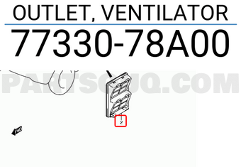 Suzuki 7733078A00 OUTLET, VENTILATOR