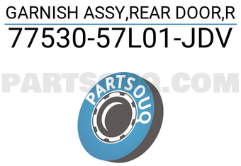 Suzuki 7753057L01JDV GARNISH ASSY,REAR DOOR,R