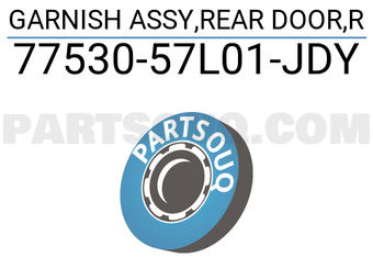 Suzuki 7753057L01JDY GARNISH ASSY,REAR DOOR,R