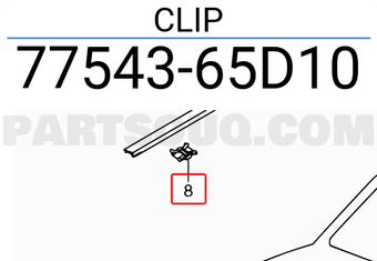 Suzuki 7754365D10 CLIP