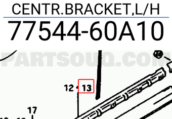 Suzuki 7754460A10 CENTR.BRACKET,L/H