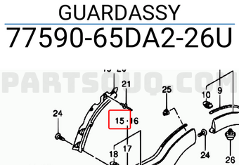 Suzuki 7759065DA226U GUARDASSY
