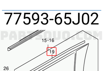 Suzuki 7759365J02 TAPE,RR DOOR SPLASH