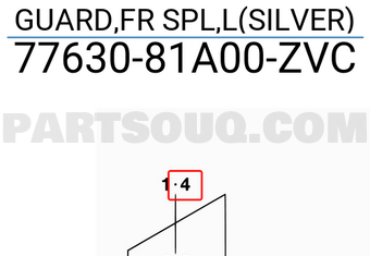 Suzuki 7763081A00ZVC GUARD,FR SPL,L(SILVER)