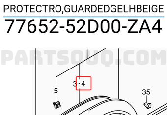 Suzuki 7765252D00ZA4 PROTECTRO,GUARDEDGELHBEIGE