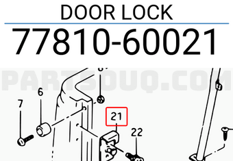 Suzuki 7781060021 DOOR LOCK