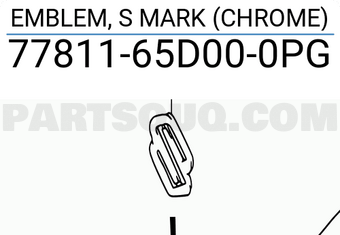 Suzuki 7781165D000PG EMBLEM, S MARK (CHROME)
