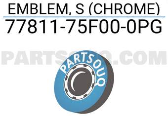 Suzuki 7781175F000PG EMBLEM, S (CHROME)