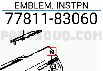 Suzuki 7781183060 EMBLEM, INSTPN