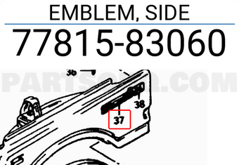 Suzuki 7781583060 EMBLEM, SIDE
